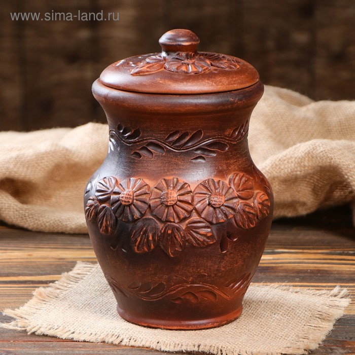 Кувшин "Крыночка", декор, красная глина, 1.2 л
Кувшин "Крыночка", декор, красная глина, 1.2 л