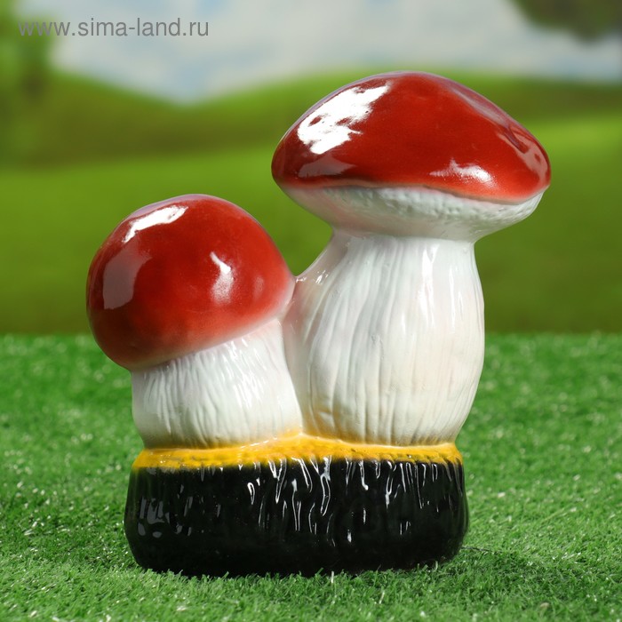 Садовая фигура "Боровики на пне", керамика, 10х18х18.5 см 
Садовая фигура "Боровики на пне", керамика, 10х18х18.5 см