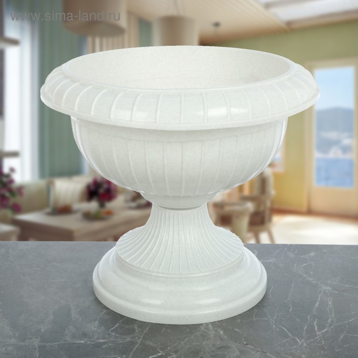 Вазон на ножке, 9,5 л, цвет мраморный
Вазон на ножке, 9,5 л, цвет мраморный