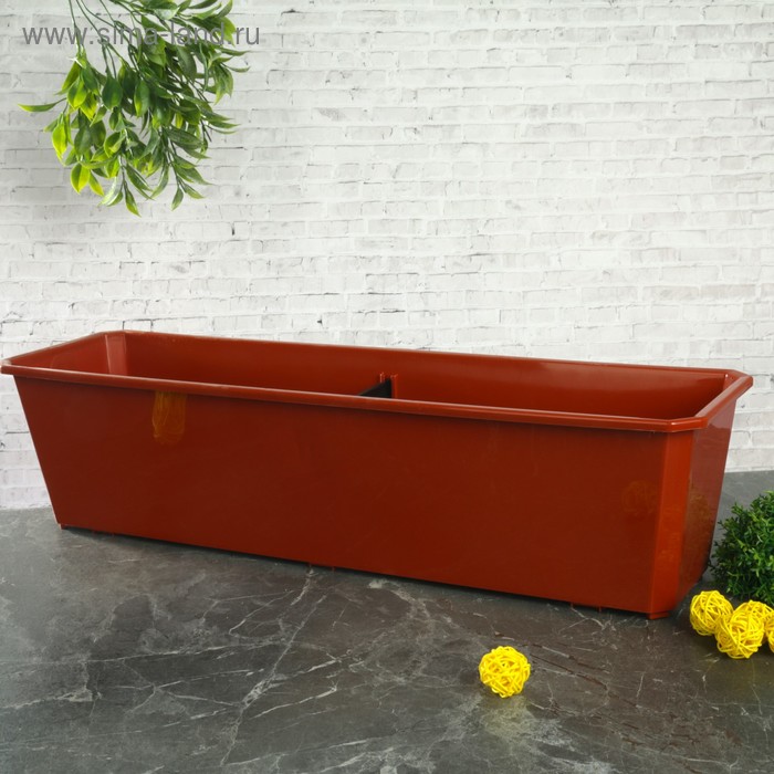 Ящик балконный для цветов, 60 см, цвет терракотовый
Ящик балконный для цветов, 60 см, цвет терракотовый