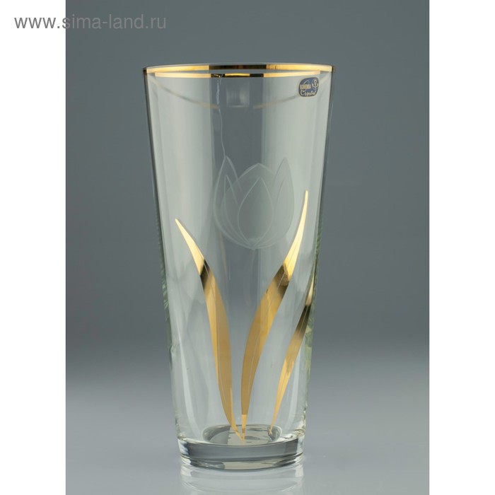 Ваза для цветов, золотой тюльпан, 29 см
Ваза для цветов, золотой тюльпан, 29 см