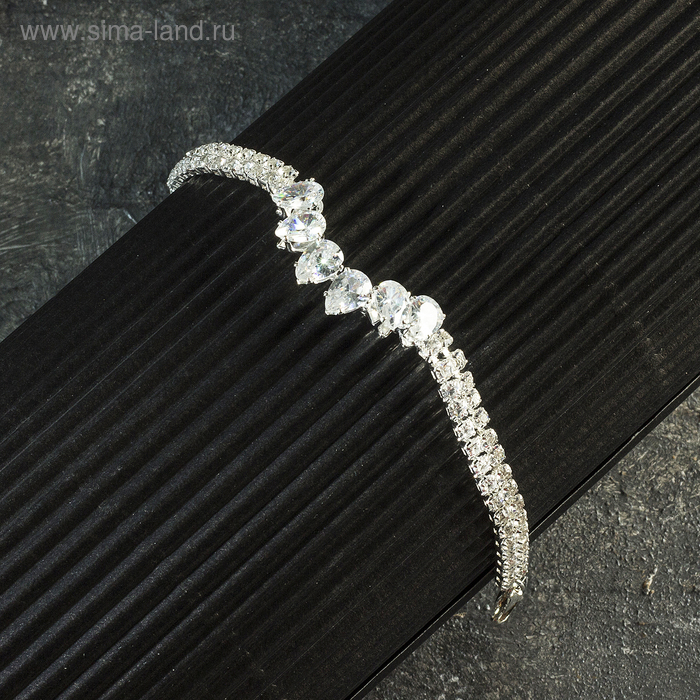 Браслет со стразами: "Циркон" изыск, дуга, цвет белый в серебре, 15см
Браслет со стразами: "Циркон" изыск, дуга, цвет белый в серебре, 15см
