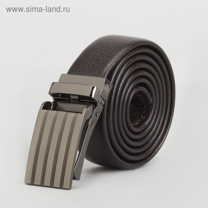 Ремень мужской, гладкий, пряжка зажим металл, ширина - 3 см, цвет кофе 
Ремень мужской, гладкий, пряжка зажим металл, ширина - 3 см, цвет кофе