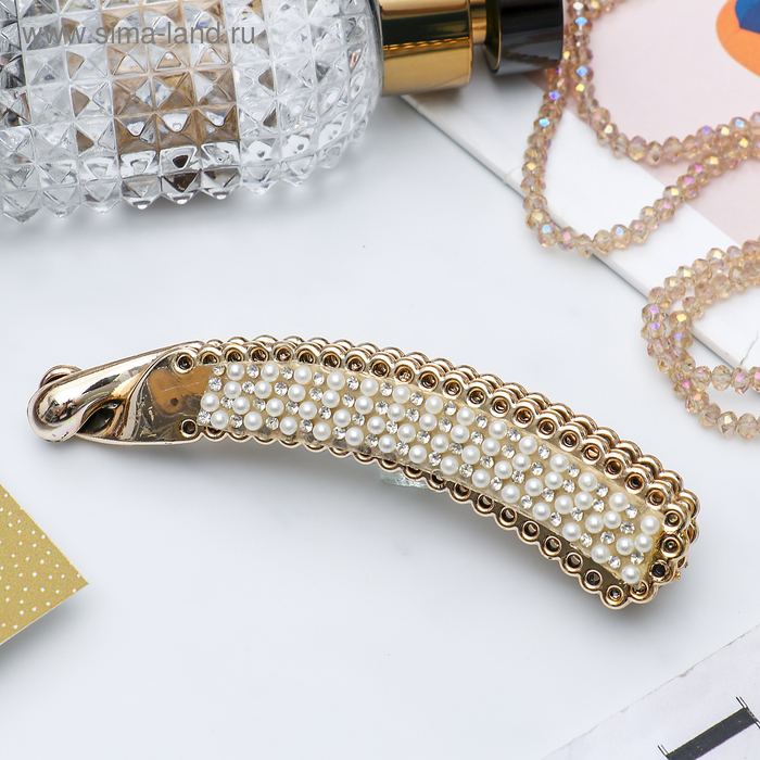 Банан для волос "Манифик" 10,5 см жемчужины
Банан для волос "Манифик" 10,5 см жемчужины