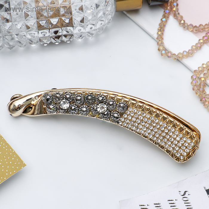 Банан для волос "Манифик" стразы, 10,5 см, чёрный
Банан для волос "Манифик" стразы, 10,5 см, чёрный