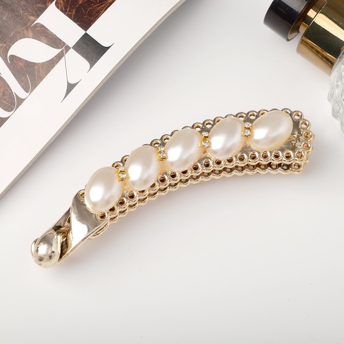 Банан для волос "Гламур" 10,5 см жемчуг
Банан для волос "Гламур" 10,5 см жемчуг