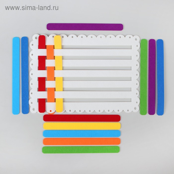 Коврик - плетёнка, из фетра, МИКС 
Коврик - плетёнка, из фетра, МИКС