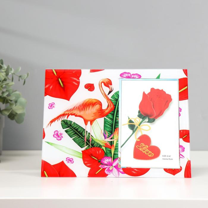 Фоторамка стекло 10х15 см "Фламинго и тропические цветы" 17х22 см
Фоторамка стекло 10х15 см "Фламинго и тропические цветы" 17х22 см