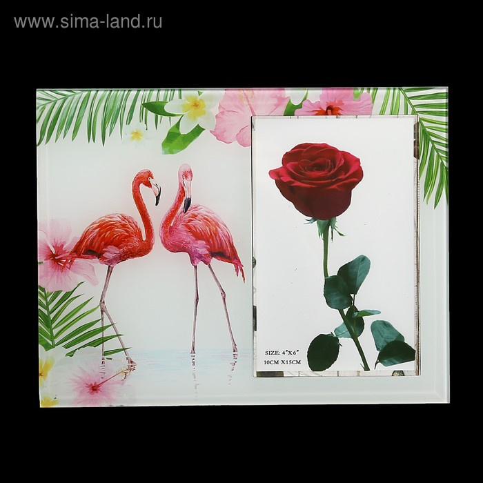 Фоторамка стекло 10х15 см "Фламинго и пальмовые листья" 17х22 см
Фоторамка стекло 10х15 см "Фламинго и пальмовые листья" 17х22 см