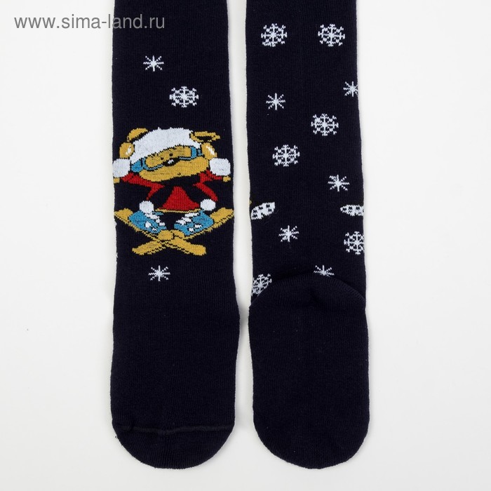 фото Колготки детские махровые, цвет тёмно-синий, рост 92-98 носкофф