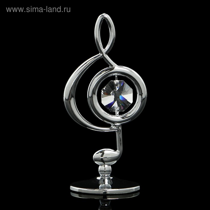 фото Сувенир «скрипичный ключ», 3×3,6×7,8 см, с кристаллами сваровски swarovski elements