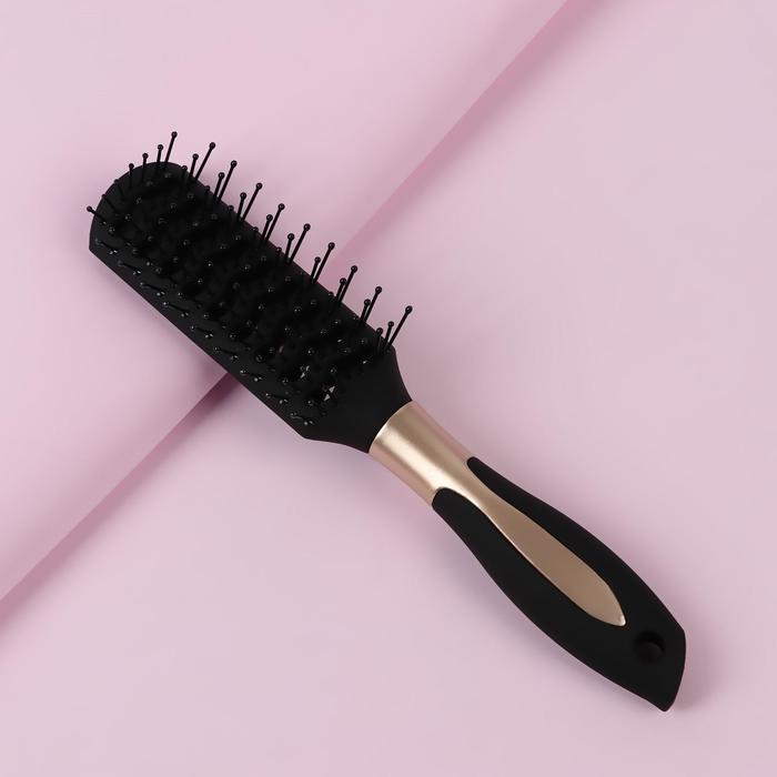 Расчёска массажная, вентилируемая, 5,5 × 24 см, цвет чёрный/золотистый
Расчёска массажная, вентилируемая, 5,5 × 24 см, цвет чёрный/золотистый
