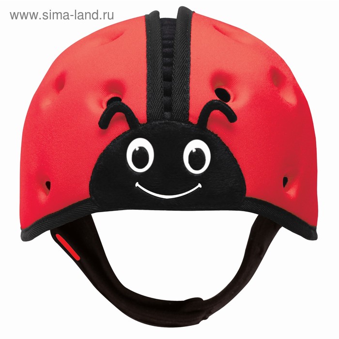 фото Шапка-шлем для защиты головы мягкая тм safeheadbaby, «божья коровка», цвет красный