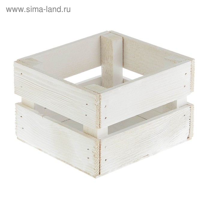 Кашпо деревянное 12×11×9 см "Однушка Лайт", двухреечное, белый Дарим Красиво 
Кашпо деревянное 12×11×9 см "Однушка Лайт", двухреечное, белый Дарим Красиво