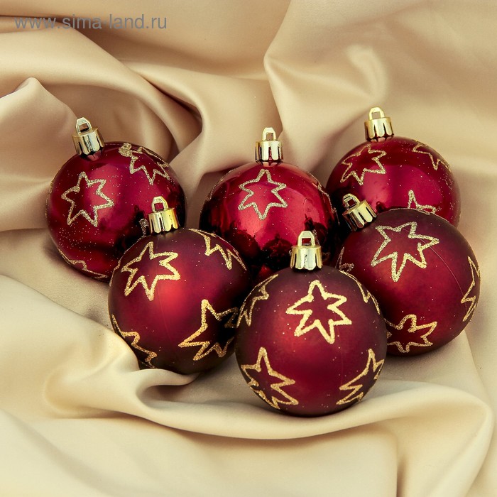 Набор шаров пластик d-6 см, 12 шт "Цинан" бордовый
Набор шаров пластик d-6 см, 12 шт "Цинан" бордовый