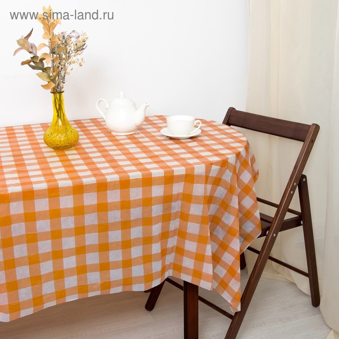 Скатерть для дачи Хозяюшка Клетка, цвет оранжевый 160×160 см
Скатерть для дачи Хозяюшка Клетка, цвет оранжевый 160×160 см
