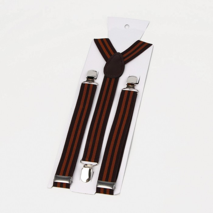 Подтяжки взрослые, ширина 2,5 см, цвет чёрный/коричневый
Подтяжки взрослые, ширина 2,5 см, цвет чёрный/коричневый