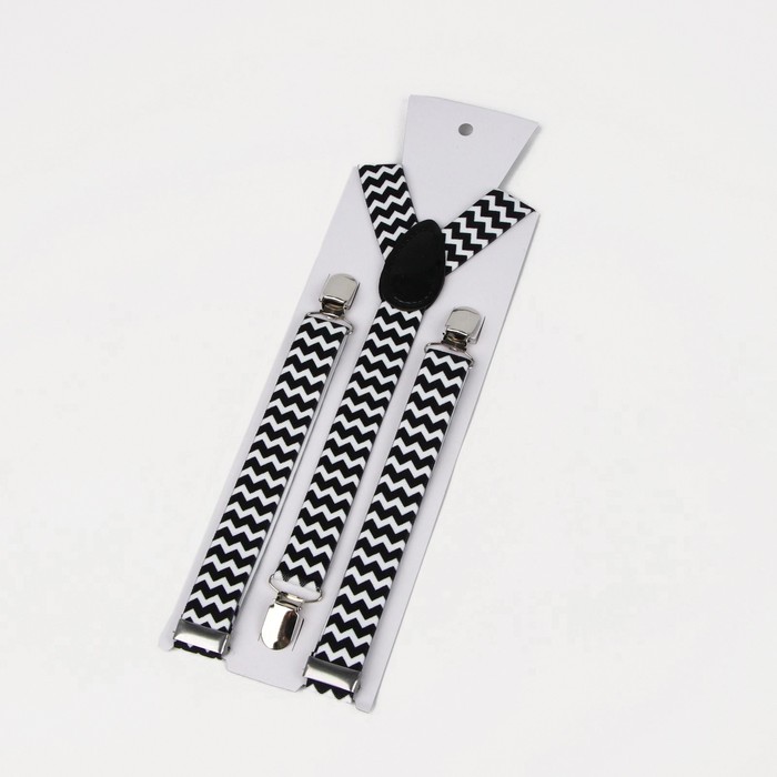 Подтяжки взрослые, ширина 2,5 см, цвет чёрный/белый
Подтяжки взрослые, ширина 2,5 см, цвет чёрный/белый