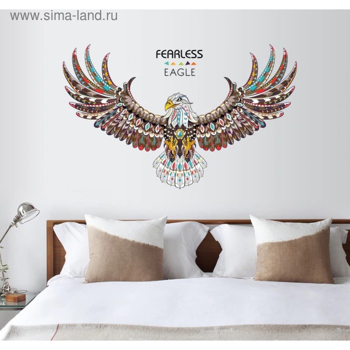 Наклейка пластик интерьерная "Орёл" 60х90 см
Наклейка пластик интерьерная "Орёл" 60х90 см