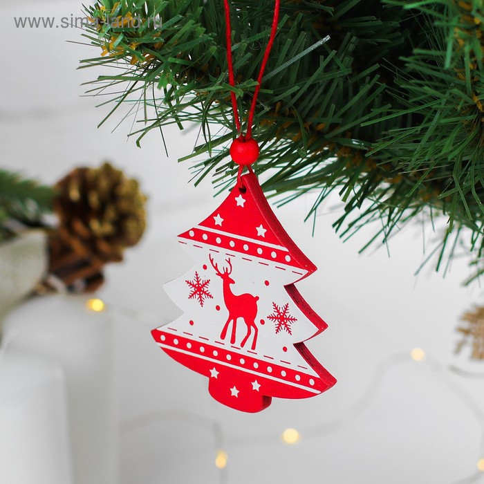 фото Новогодняя подвеска «скандинавский олень» лесная мастерская