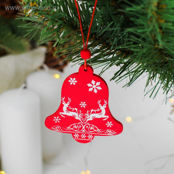 фото Новогодняя подвеска «скандинавский колокольчик» лесная мастерская