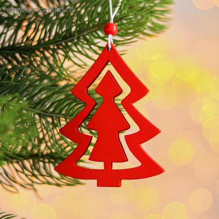 фото Новогодняя подвеска «красочная ёлочка» лесная мастерская