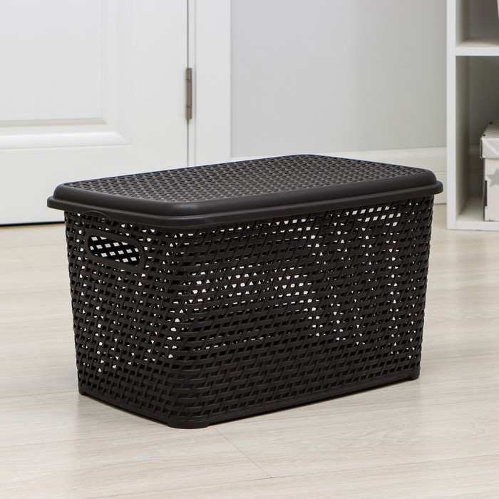 Ящик для хранения с крышкой «Ротанг», 23 л, 45×30×26,5 см, цвет коричневый
Ящик для хранения с крышкой «Ротанг», 23 л, 45×30×26,5 см, цвет коричневый