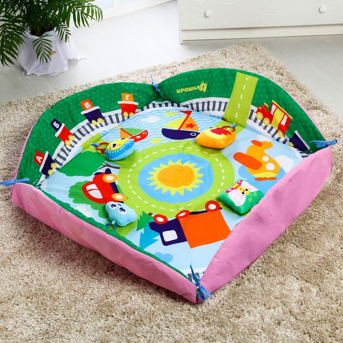 Развивающий коврик - манеж «Транспорт», 120х122х1 см.
Развивающий коврик - манеж «Транспорт», 120х122х1 см.