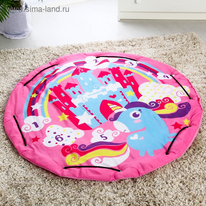 Развивающий коврик - сумка для игрушек «Пони», d = 100 см.
Развивающий коврик - сумка для игрушек «Пони», d = 100 см.