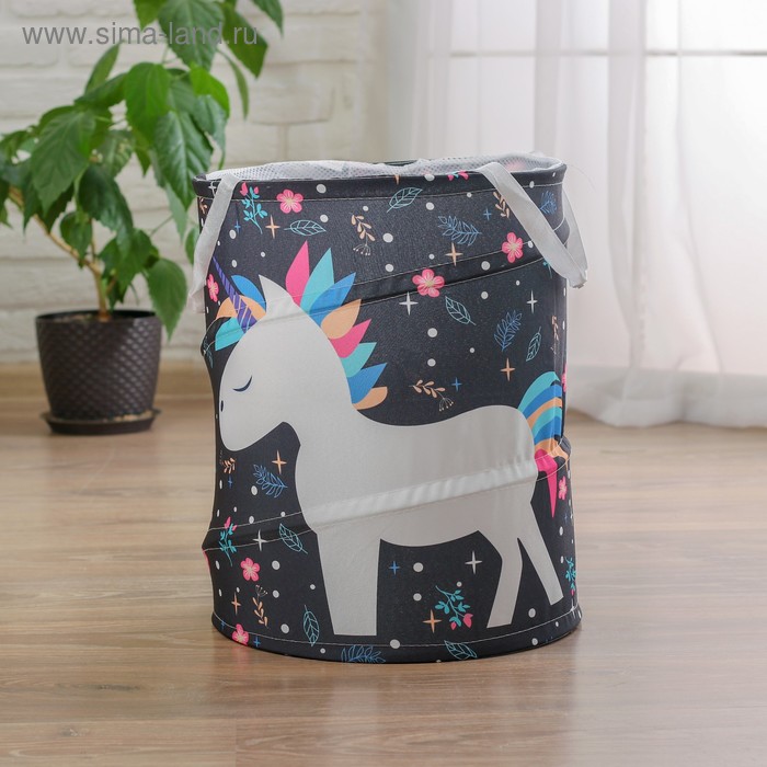 фото Корзина для игрушек «ночной единорог»
