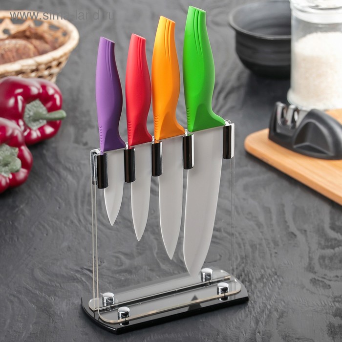 Набор кухонных «Изобилие», 4 предмета: лезвие 7 см, 9,5 см, 12,5 см, 15 см, цвет МИКС
Набор кухонных «Изобилие», 4 предмета: лезвие 7 см, 9,5 см, 12,5 см, 15 см, цвет МИКС