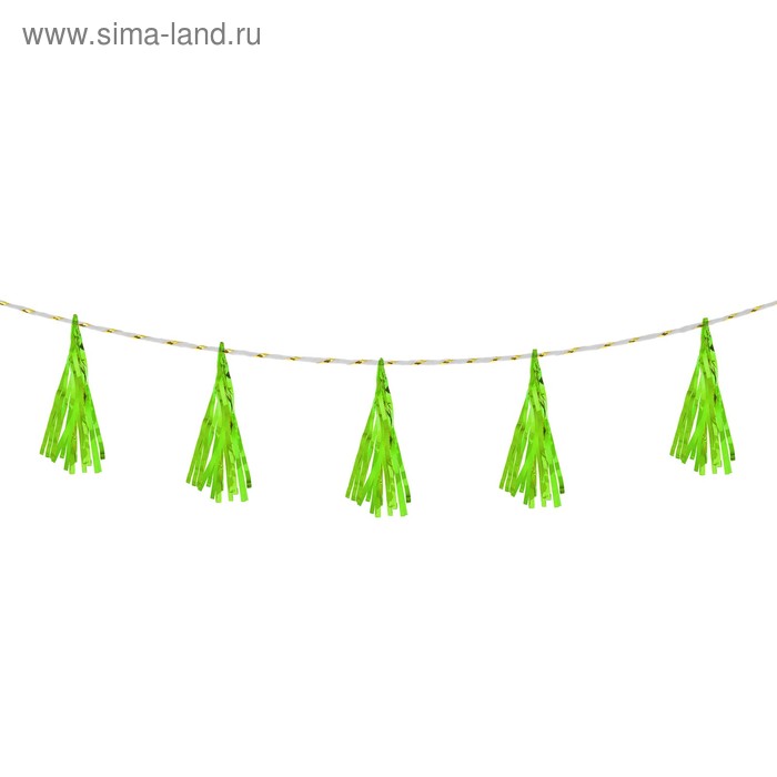 Лента тассел, набор 5 шт., цвет зелёный
Лента тассел, набор 5 шт., цвет зелёный