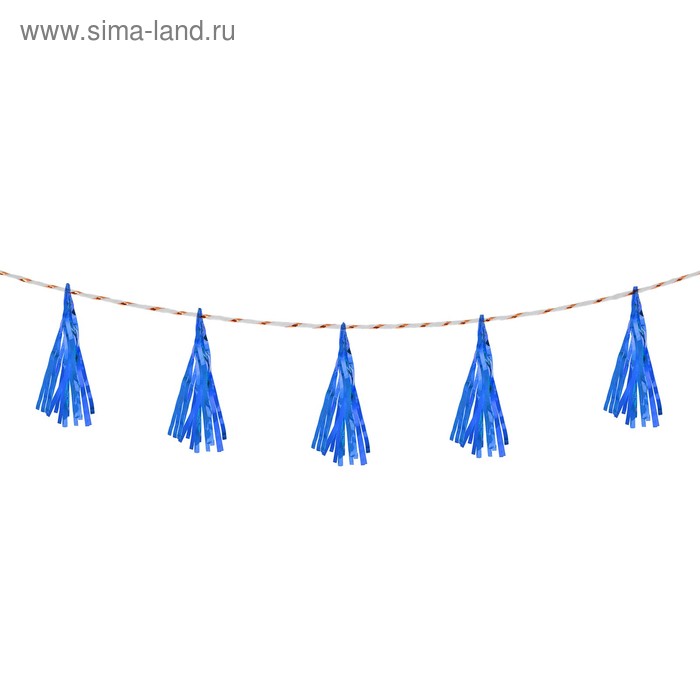 Лента тассел, набор 5 шт., цвет синий
Лента тассел, набор 5 шт., цвет синий