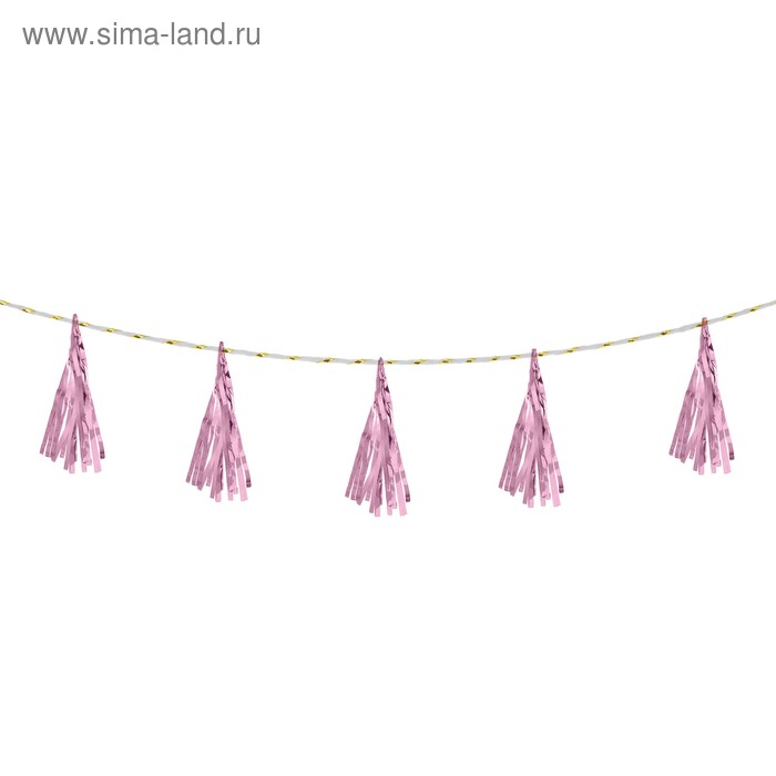 Лента тассел, набор 5 шт., цвет розовый 
Лента тассел, набор 5 шт., цвет розовый