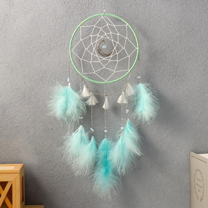 Ловец снов "Кисточки с голубыми пёрышками" 40х15 см
Ловец снов "Кисточки с голубыми пёрышками" 40х15 см