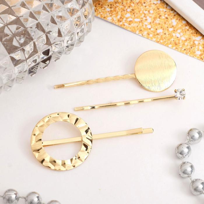 Невидимка для волос "Престиж" (набор 3 шт) 6,5 см, 5,5 см, круги, золото
Невидимка для волос "Престиж" (набор 3 шт) 6,5 см, 5,5 см, круги, золото