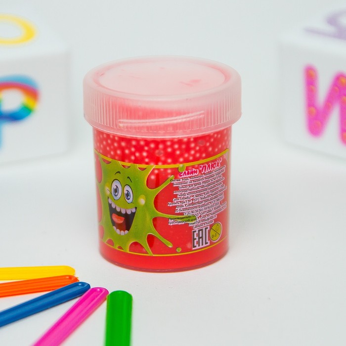 Слайм «Плюх»,красный с шариками, туба 40 г
Слайм «Плюх»,красный с шариками, туба 40 г