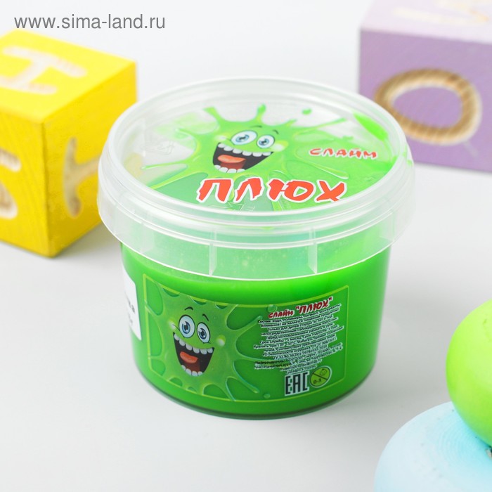 Слайм «Плюх»,зеленый, контейнер 90 г
Слайм «Плюх»,зеленый, контейнер 90 г