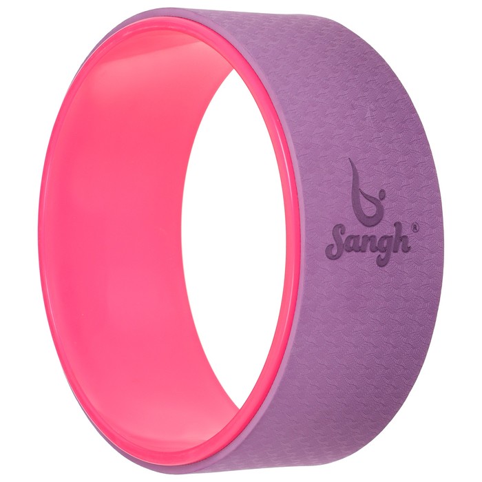 фото Йога-колесо «лотос» 33 × 13 см, цвет розовый/фиолетовый