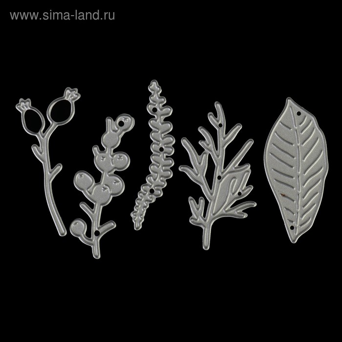 фото Набор ножей для вырубки (5 шт) "гербарий 3" 8,2х4,9 см mimicut