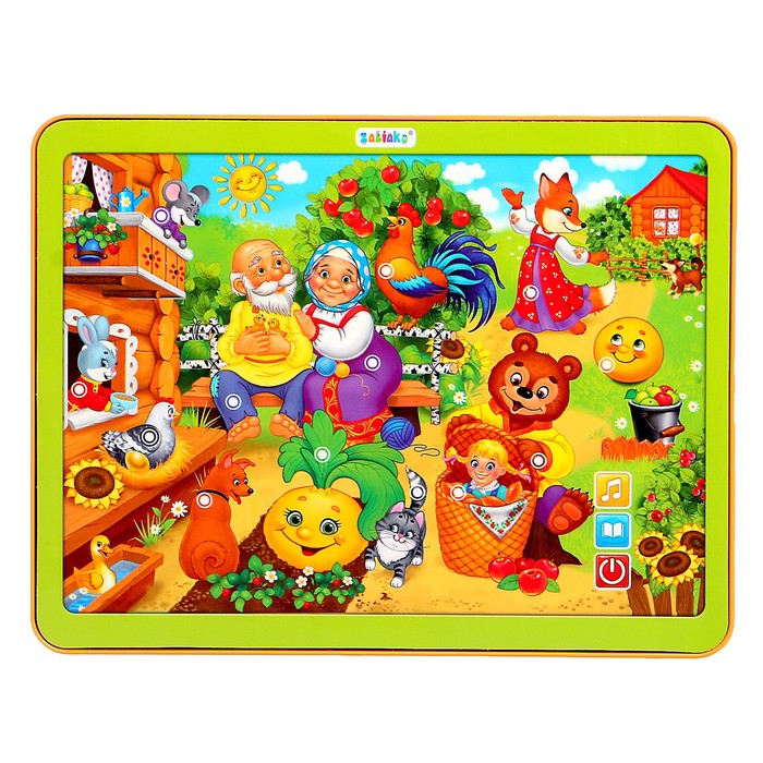 фото Музыкальный планшет «мои первые сказки», звуковые эффекты, работает от батареек zabiaka