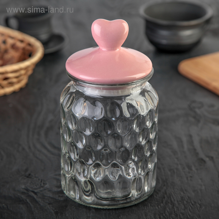 Банка для сыпучих продуктов «Сердце», 1 л, 11×11×17 см
Банка для сыпучих продуктов «Сердце», 1 л, 11×11×17 см