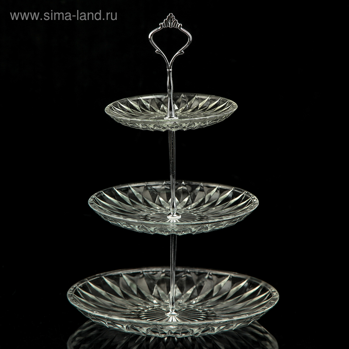 Блюдо 3-х ярусное «Гаспар», d=25/20/15×36 см
Блюдо 3-х ярусное «Гаспар», d=25/20/15×36 см