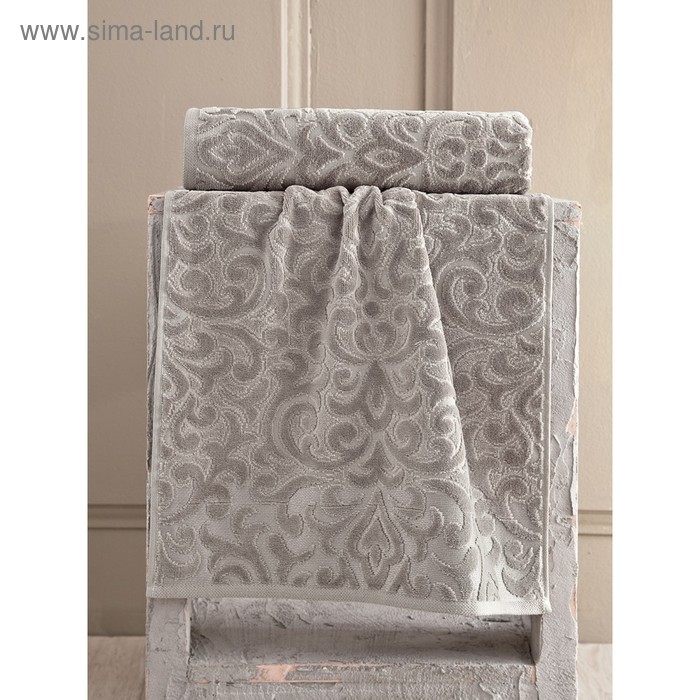 фото Полотенце hazal, размер 70 × 140 см, коричневый karna