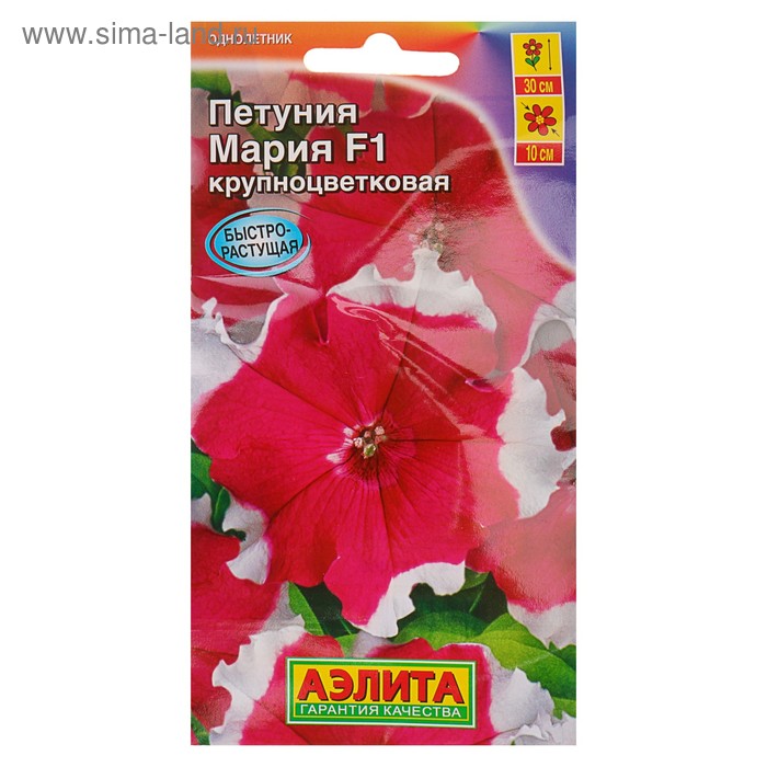 Семена цветов Петуния "Мария" F1 крупноцветковая, О, драже в пробирке, 10 шт