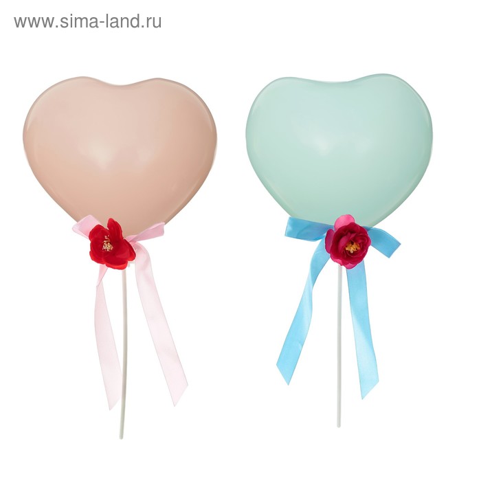 Шар-топпер латексный 5" «Сердце», палочки, ленты с цветами, 2 шт.
Шар-топпер латексный 5" «Сердце», палочки, ленты с цветами, 2 шт.
