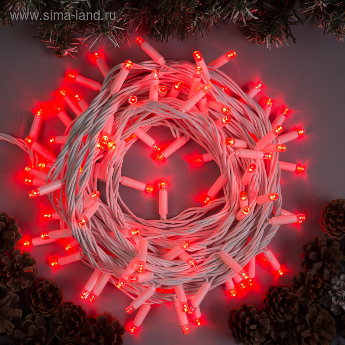 Гирлянда «Нить» 10 м, IP65, УМС, белая нить, 100 LED, свечение красное, 220 В
Гирлянда «Нить» 10 м, IP65, УМС, белая нить, 100 LED, свечение красное, 220 В