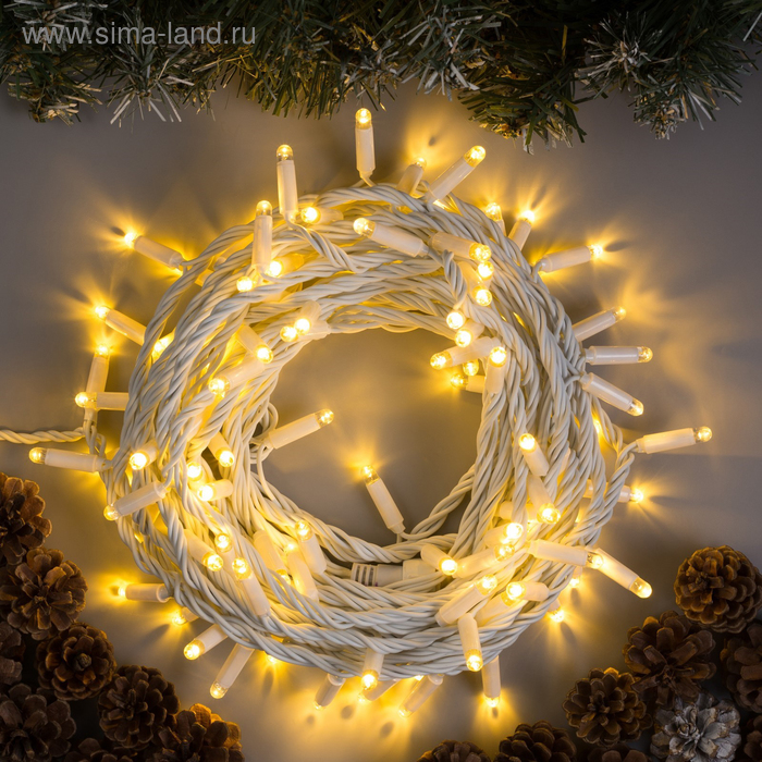 Гирлянда "Нить" 10 м , IP65, УМС, белая нить, 100 LED, свечение тёплое белое, 220 В
Гирлянда "Нить" 10 м , IP65, УМС, белая нить, 100 LED, свечение тёплое белое, 220 В