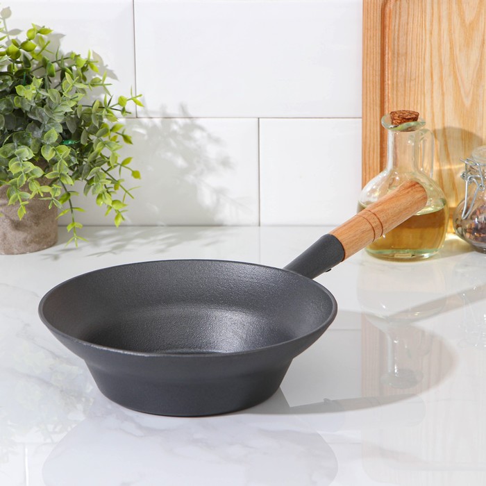 Сковорода чугунная «Эко», d=21,5 см, деревянная ручка, цвет чёрный
Сковорода чугунная «Эко», d=21,5 см, деревянная ручка, цвет чёрный