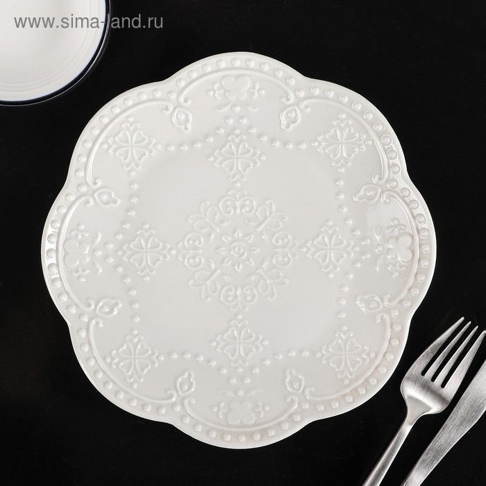 Тарелка десертная «Сьюзен», d=20,5 см, цвет белый
Тарелка десертная «Сьюзен», d=20,5 см, цвет белый